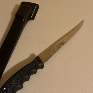 Remington Stren Fishing Filet Knife and Belt Holster 9” Blade Made in USA SHARP